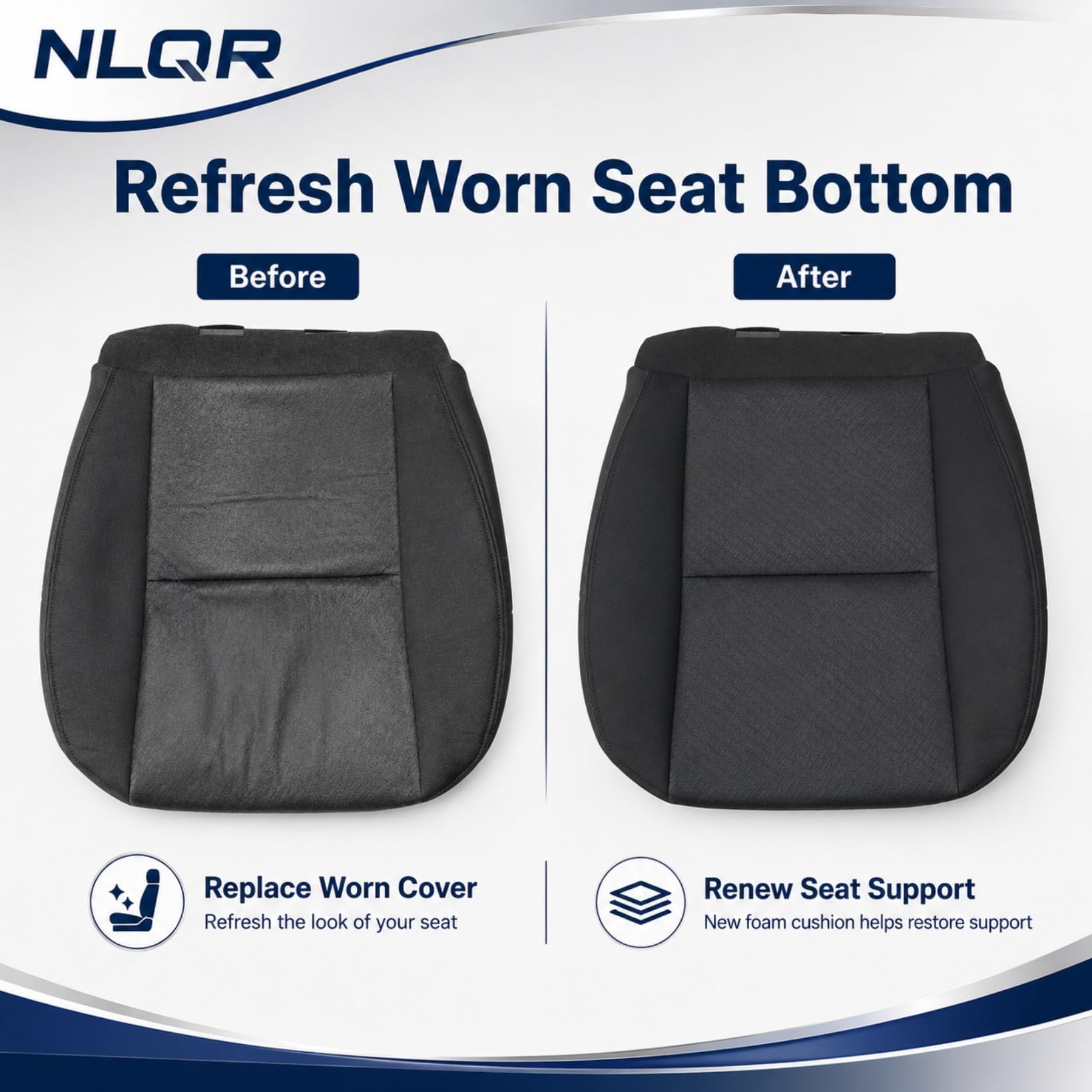 NLQR installed in Silverado demonstrating improved seat look and comfort