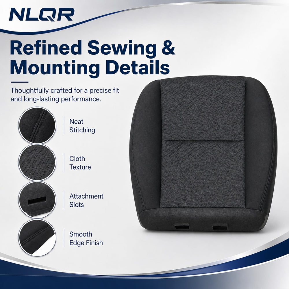 NLQR folded seat cover ready to install for quick replacement benefit