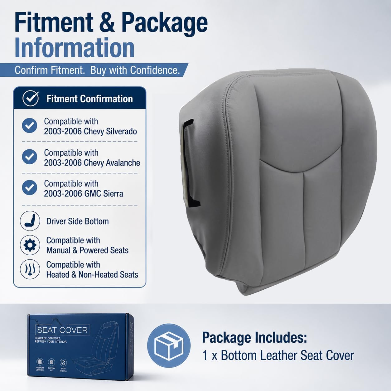 NLQR size scale on seat foam shows accurate custom-fit dimensions