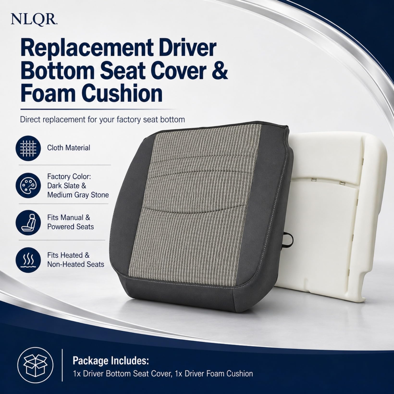 NLQR stitching and seam finish detail ensuring clean professional look