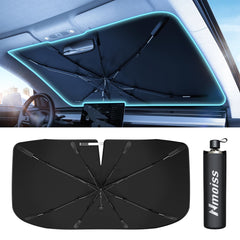Nmoiss front view unfolded showing full windshield coverage and cooling protection