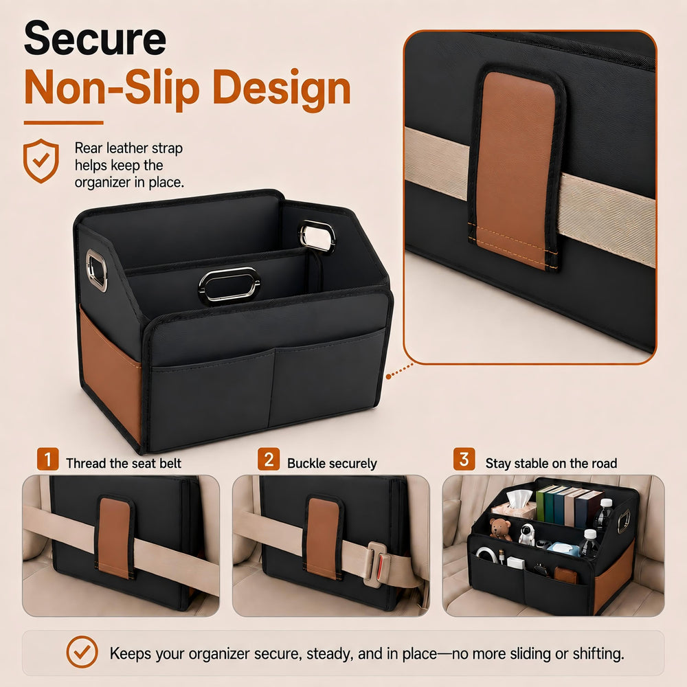 Noaman top view open compartments showing organized pockets and capacity