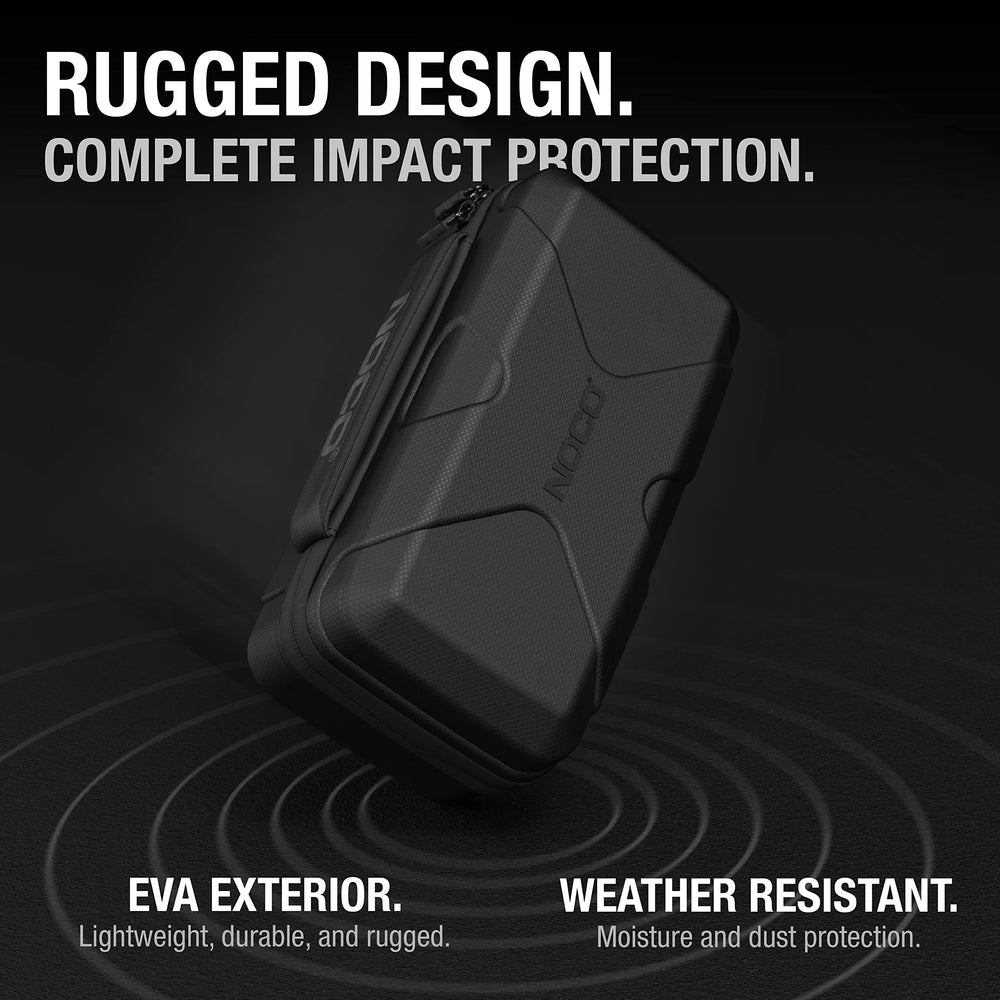 NOCO reinforced handle with side profile highlighting easy carrying and durable build