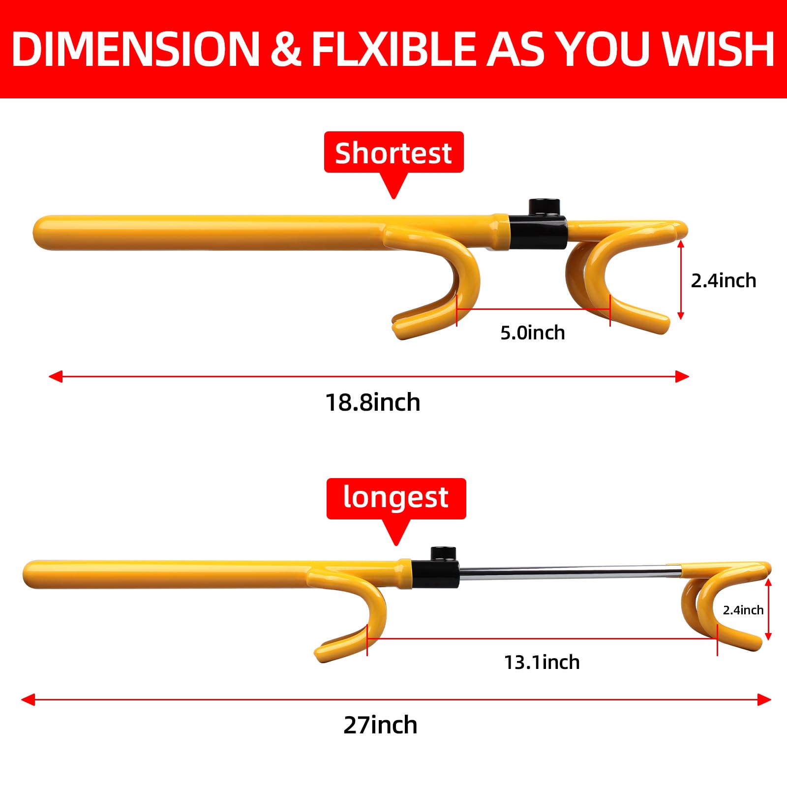 NOEAIKE adjustable bar close detail illustrating customizable fit benefit