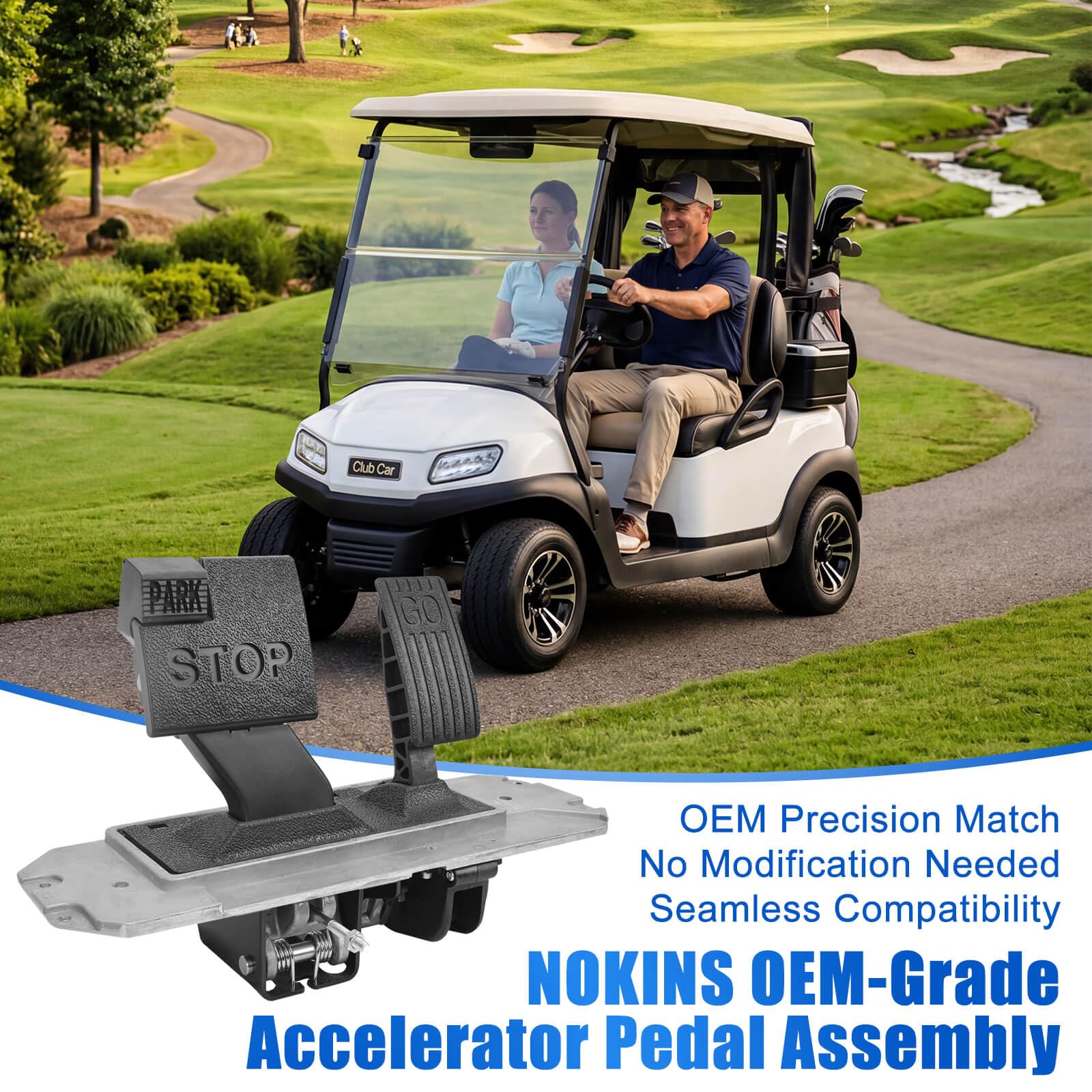 NOKINS close-up of pedal spring and texture, provides reliable rebound performance