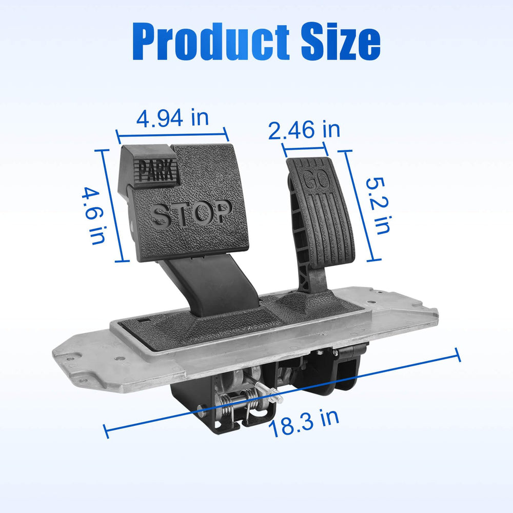 NOKINS assembly mounted on Club Car pedal in use, restores smooth throttle control