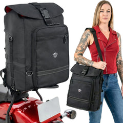 Nomad USA front view showing streamlined bag and easy access pockets benefit organization