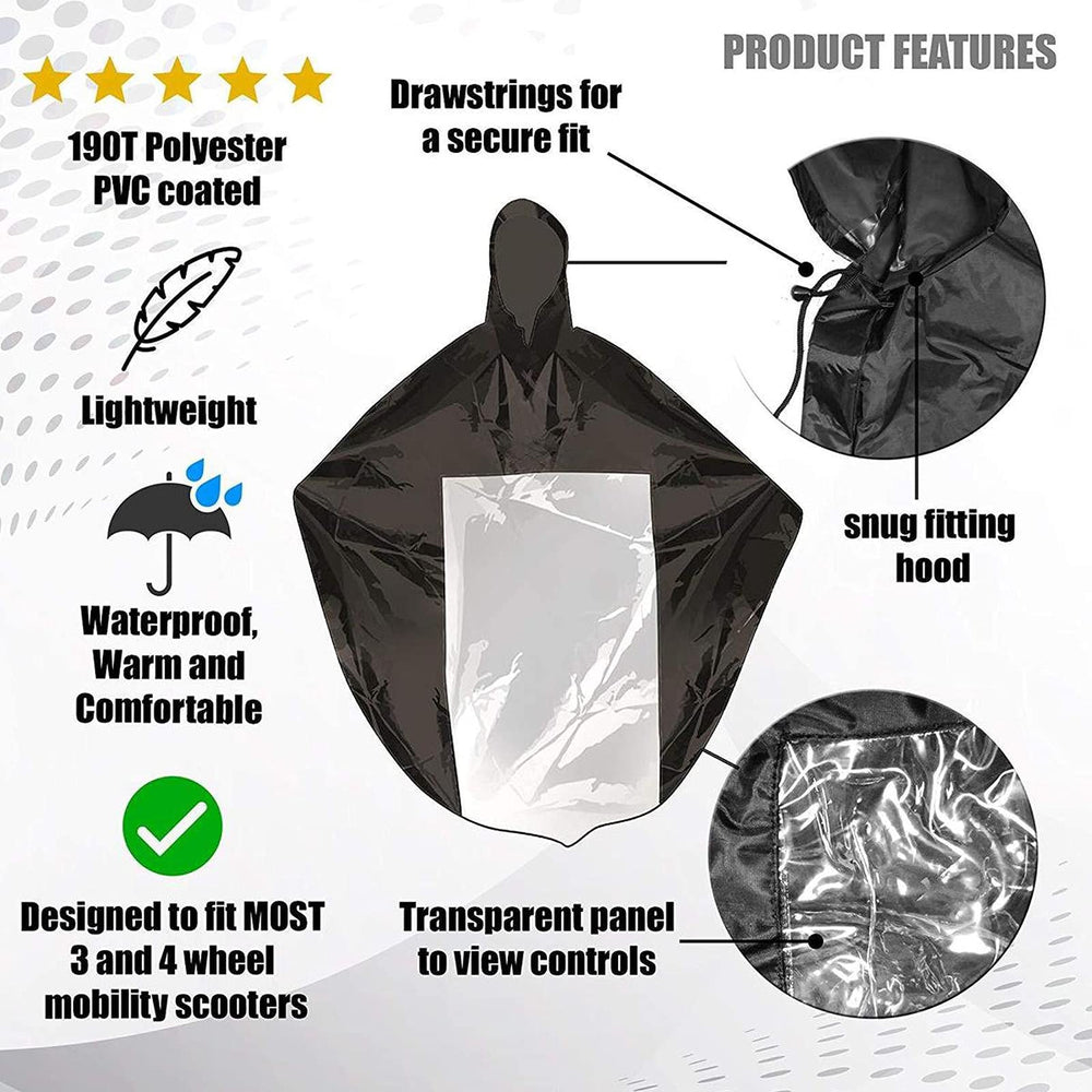 nomiou rain cover fitted on scooter outdoors protecting rider from rain and spray