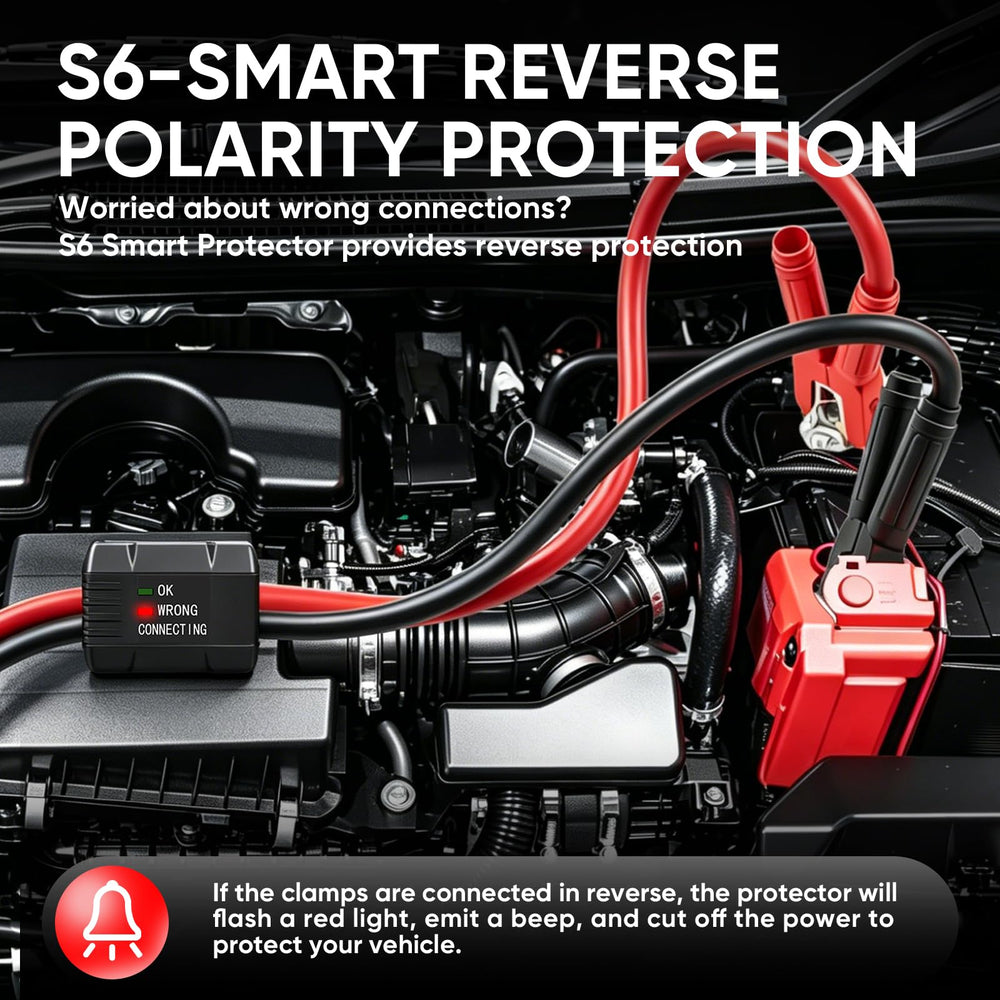 NOONE clamp close-up with strong grip for reliable battery contact