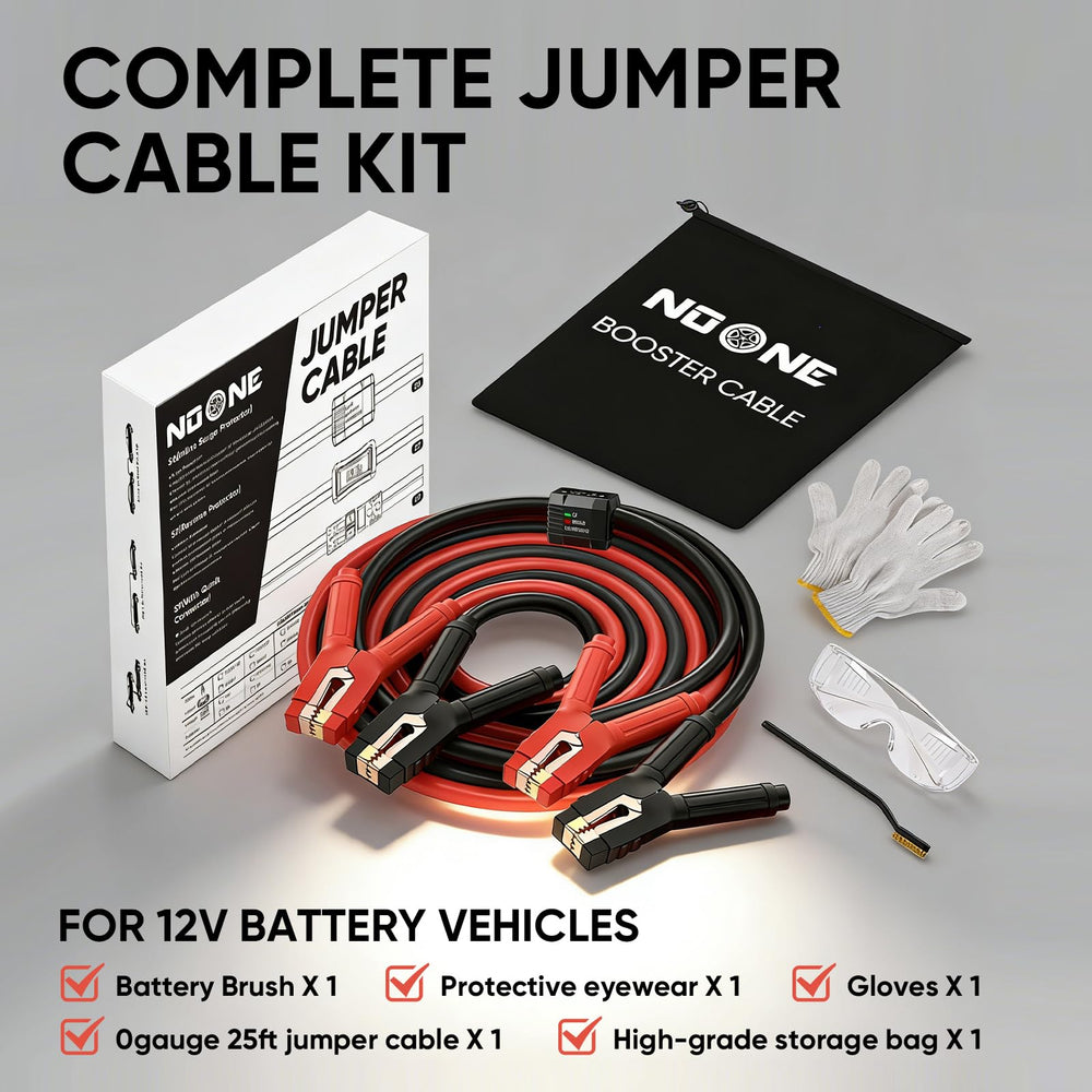 NOONE cables stored in trunk ready for emergency roadside use