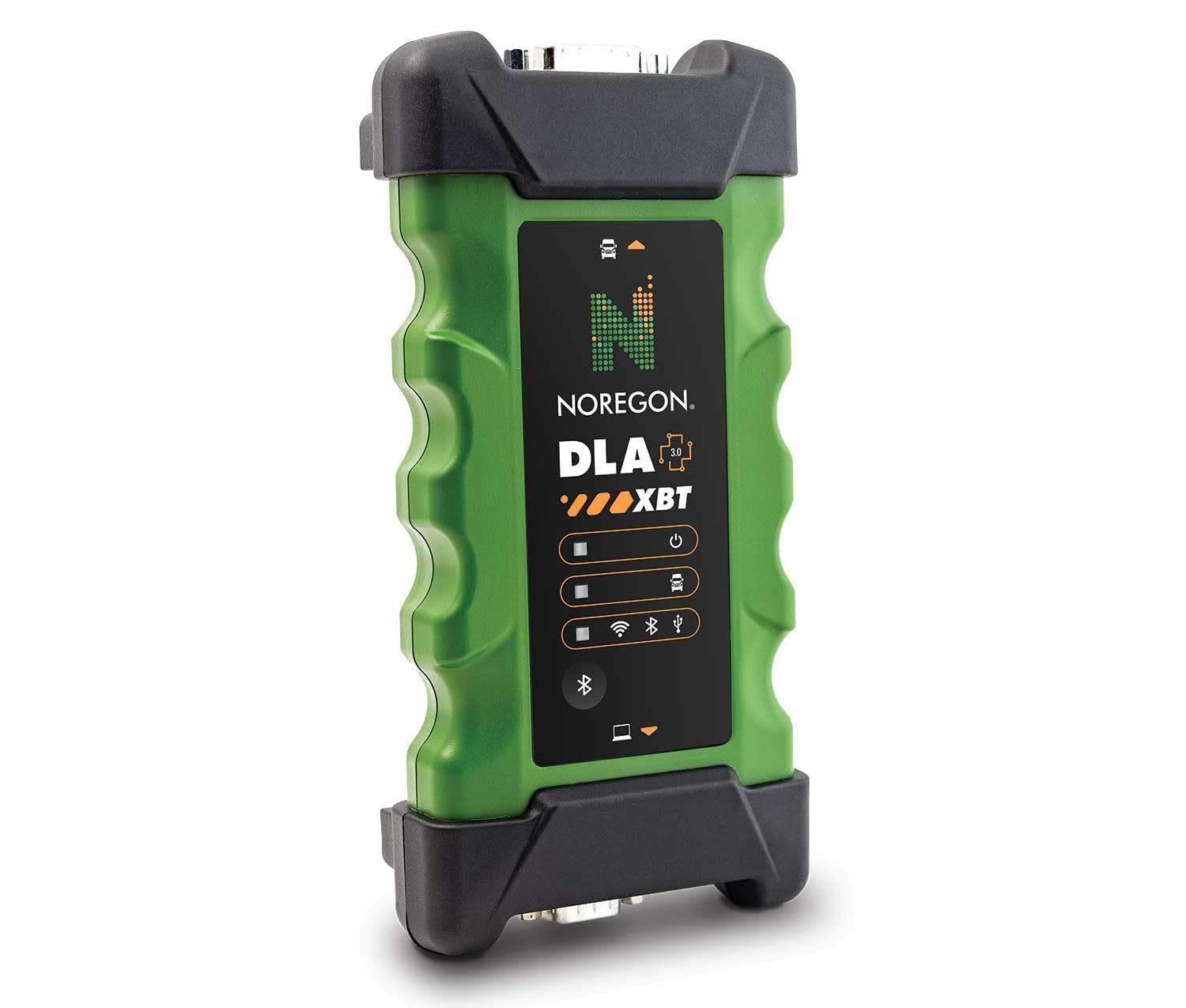 Closeup of Noregon cable bundle with labeled connectors for fast vehicle hookups