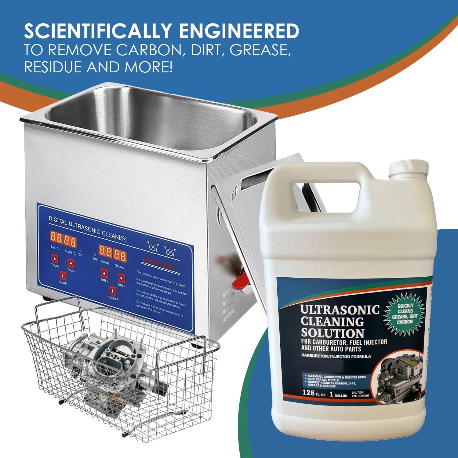 NORTHWEST ENTERPRISES solution active in ultrasonic tank demonstrating effective cavitation cleaning