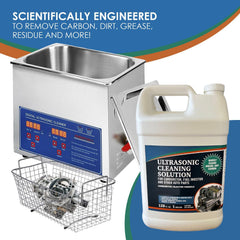 NORTHWEST ENTERPRISES solution active in ultrasonic tank demonstrating effective cavitation cleaning