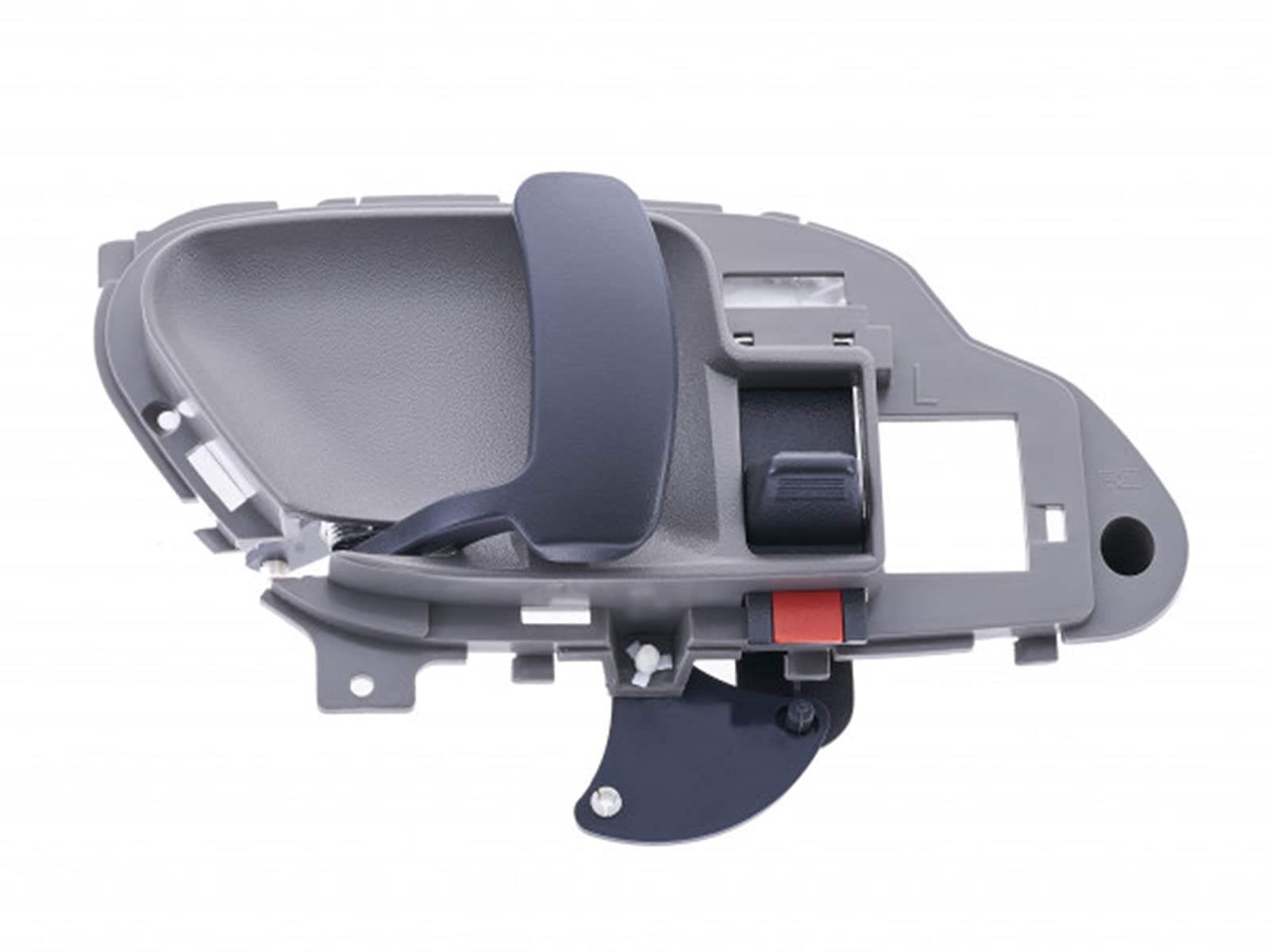 Not OEM front view of gray driver inside door handle showing fitment benefit
