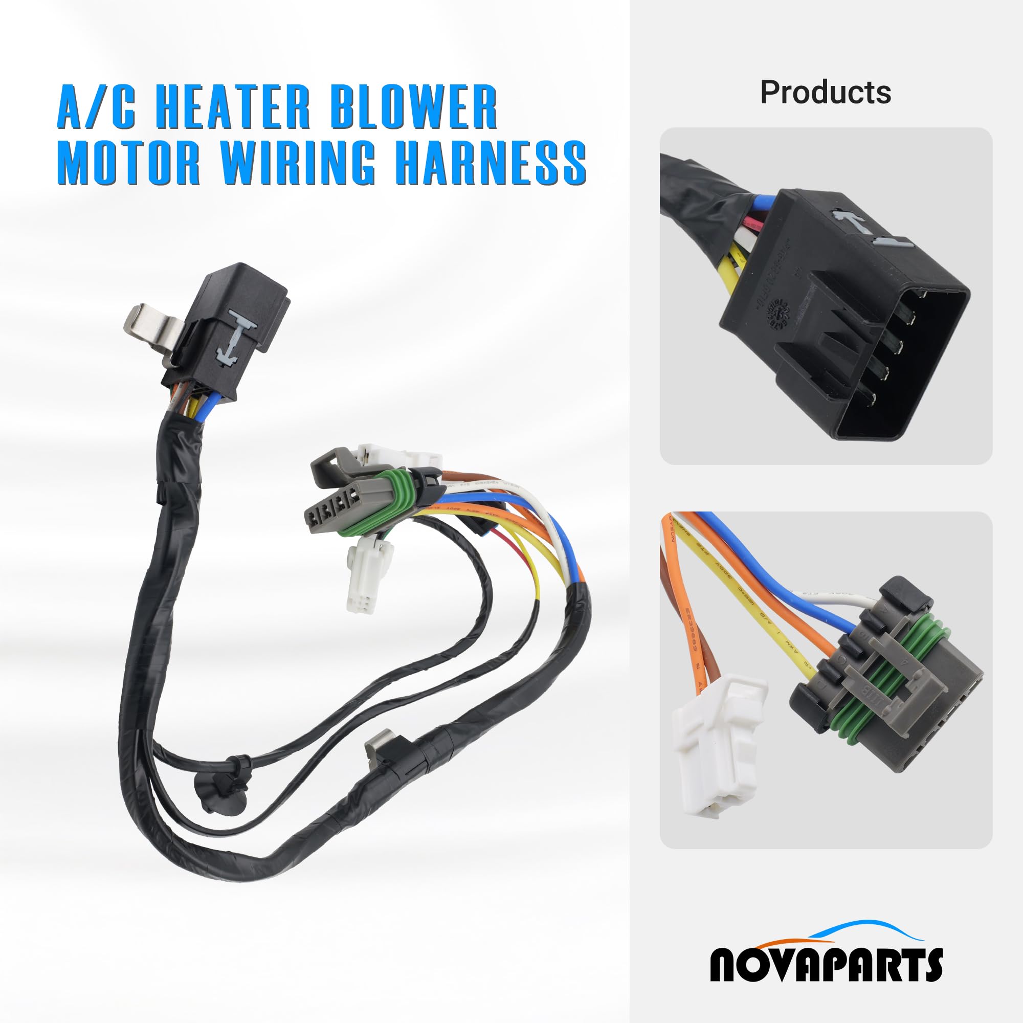 NOVAPARTS full harness layout illustrating routing and connector locations for fit
