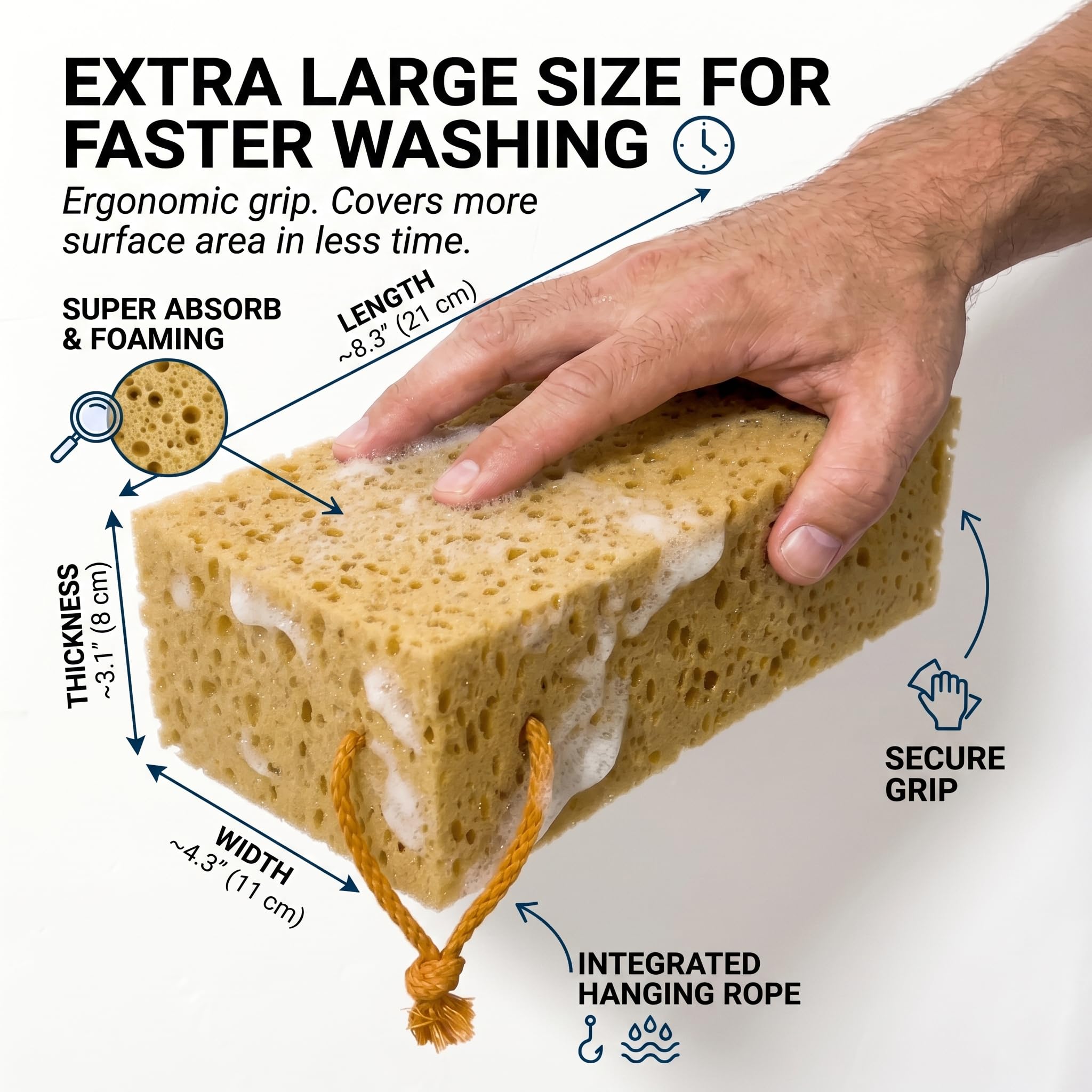 NOVARCHIVE honeycomb close-up foam trapping dirt for safe, scratch-free cleaning