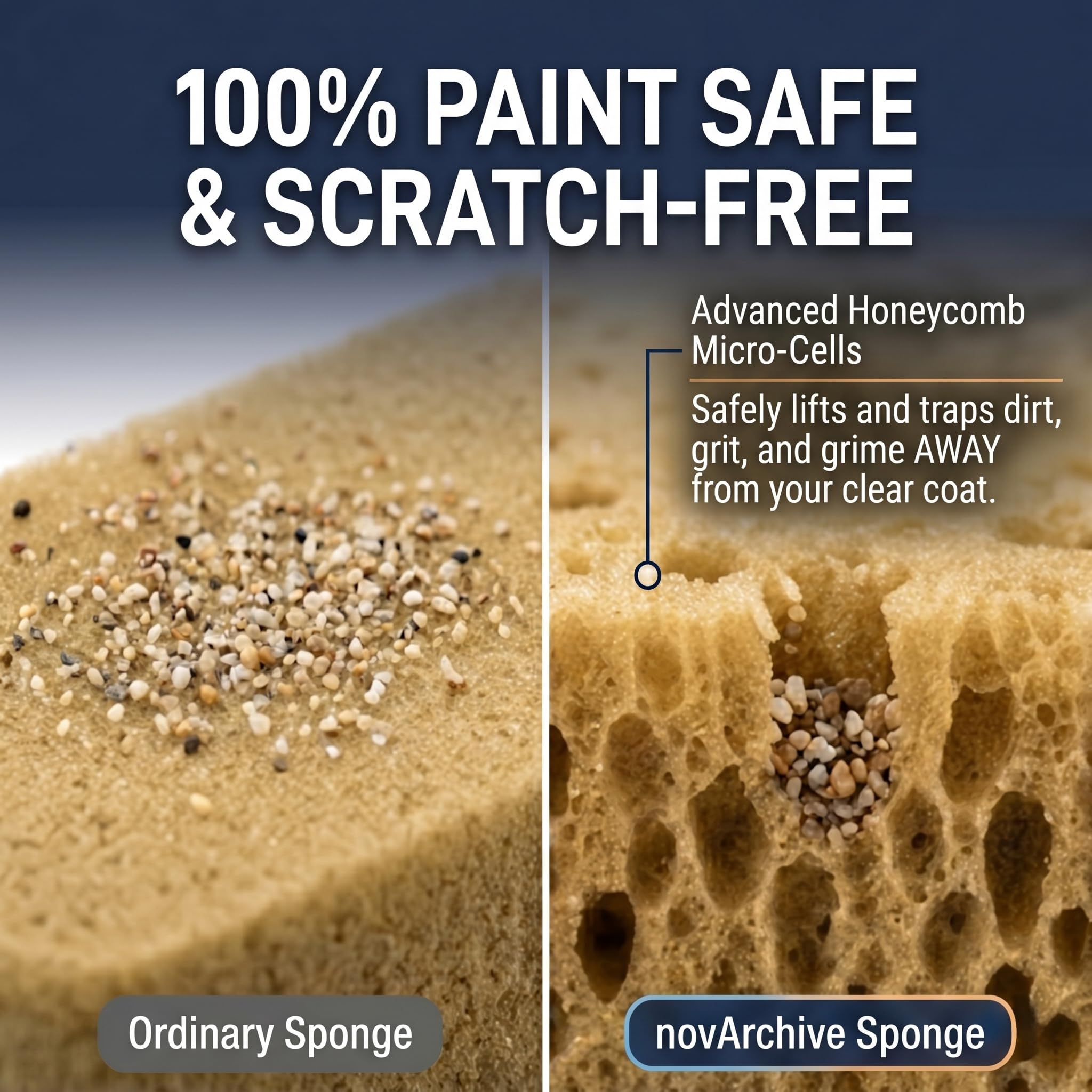 NOVARCHIVE sponge beside wash bucket setup for quicker large-vehicle cleaning