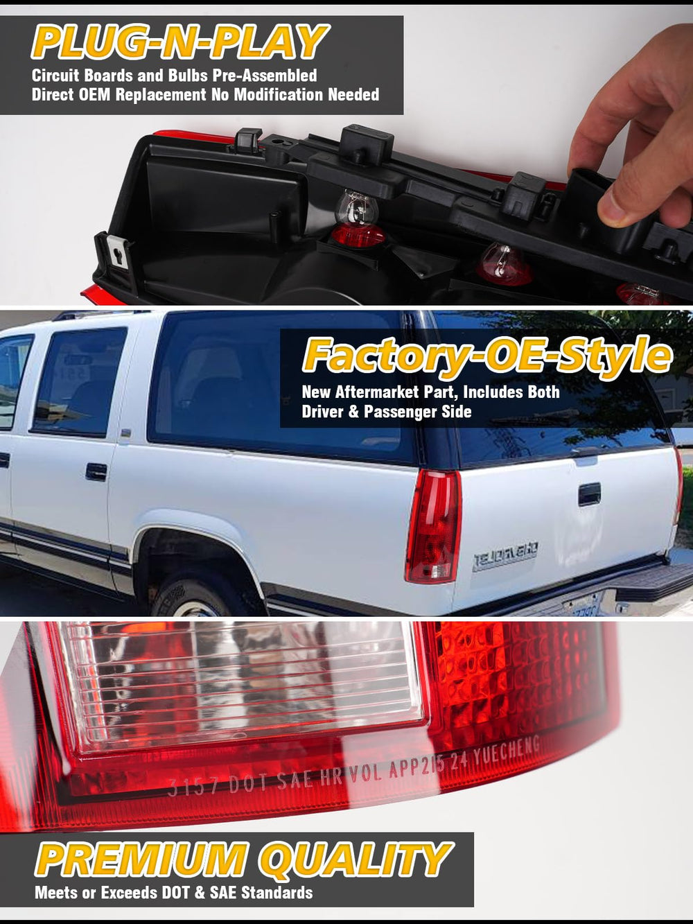 NOVCAPAR tail light installed on Silverado illustrating improved visibility on vehicle