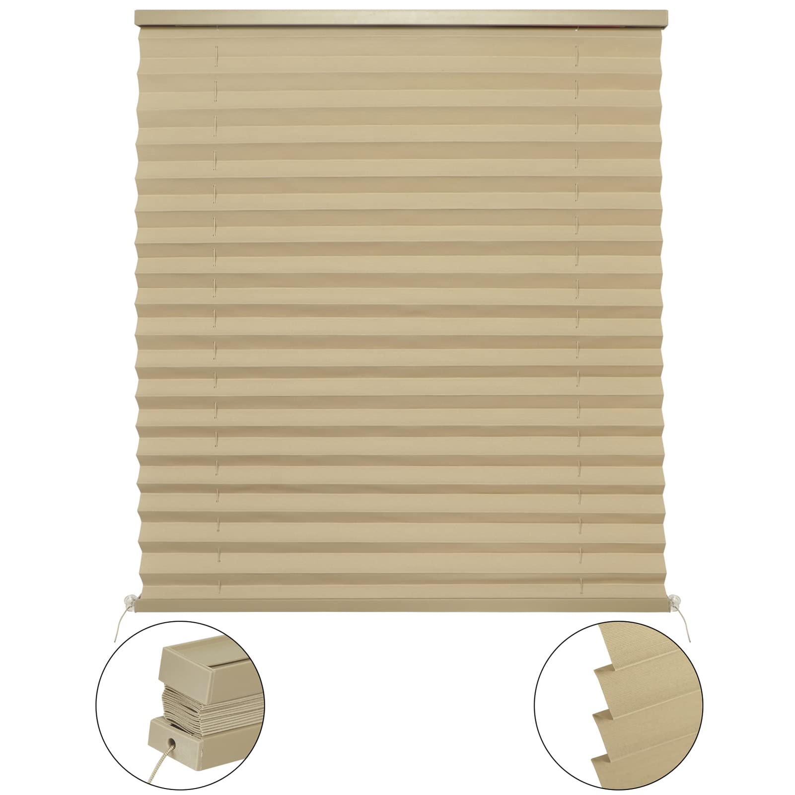 NOVINO pleated fabric close-up displaying texture and durable construction benefit