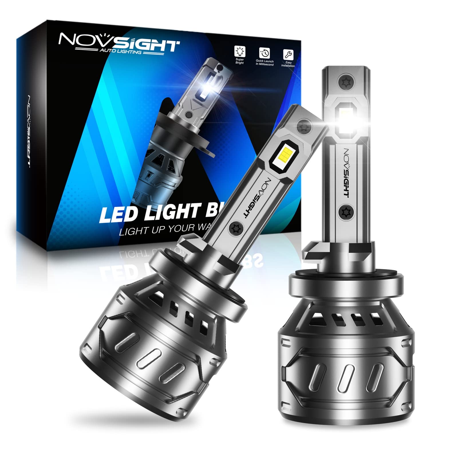 NOVSIGHT 880 front view pack of 2 showing compact plug-and-play design for easy installation