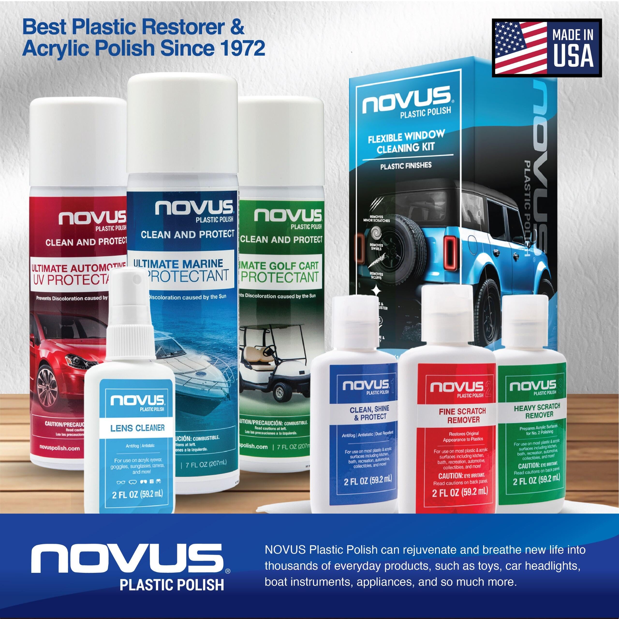 Stack of Novus Polish Mate towels ready for cleanup, keeping hands and lens clean