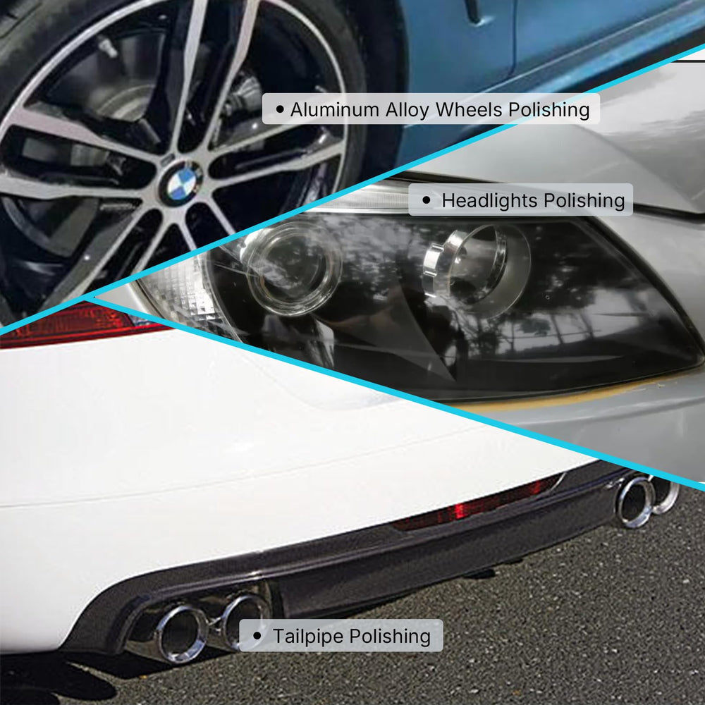 Noyfemr kit polishing a car wheel spoke for improved shine