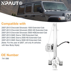NPAUTO regulator mounted on door for scale demonstrating correct fitment and easy swap
