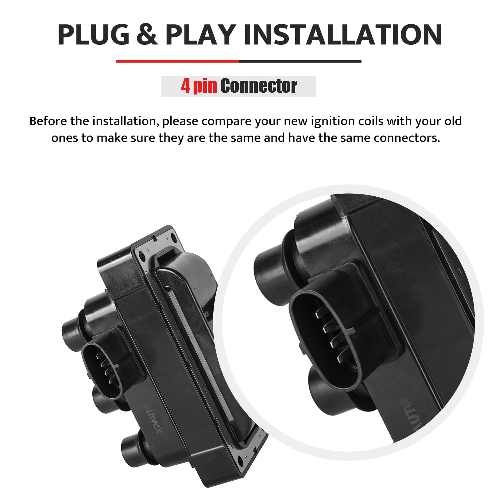 NPAUTO coil pack with box and label confirming correct part identification