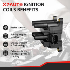 NPAUTO coil pack side label with model numbers for accurate match