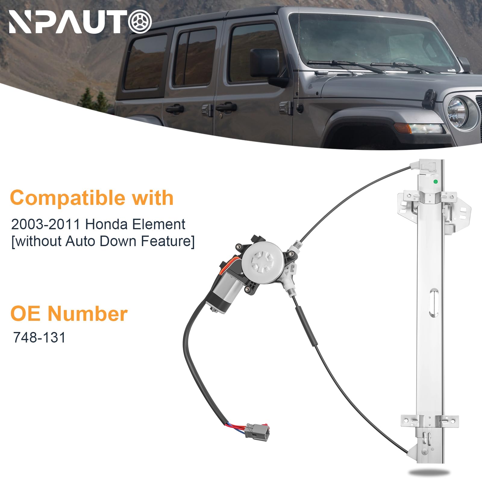 NPAUTO motor connector detail highlights plug compatibility and easy hookup