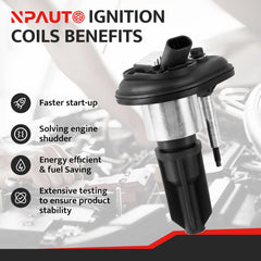 NPAUTO ignition coil close-up on terminal, clear contact for improved spark delivery