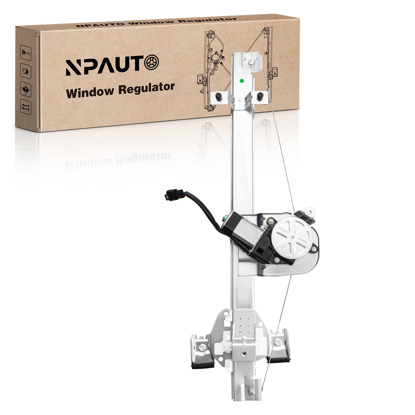 NPAUTO rear left regulator front view showing fit and mounting points benefits smooth installation