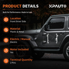 NPAUTO motor close-up detail highlighting durable motor for consistent window movement