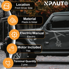 NPAUTO close-up of motor and gear teeth illustrating durable construction