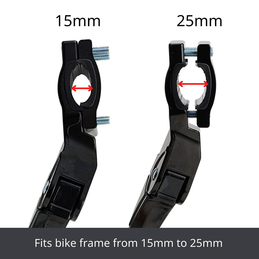 N+1 mounted on 26-inch bike side view demonstrating fit and stability