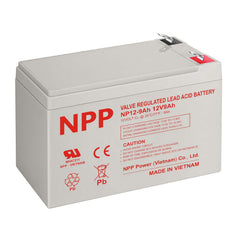 NPP NP12-9Ah front view showing compact sealed AGM design and reliability