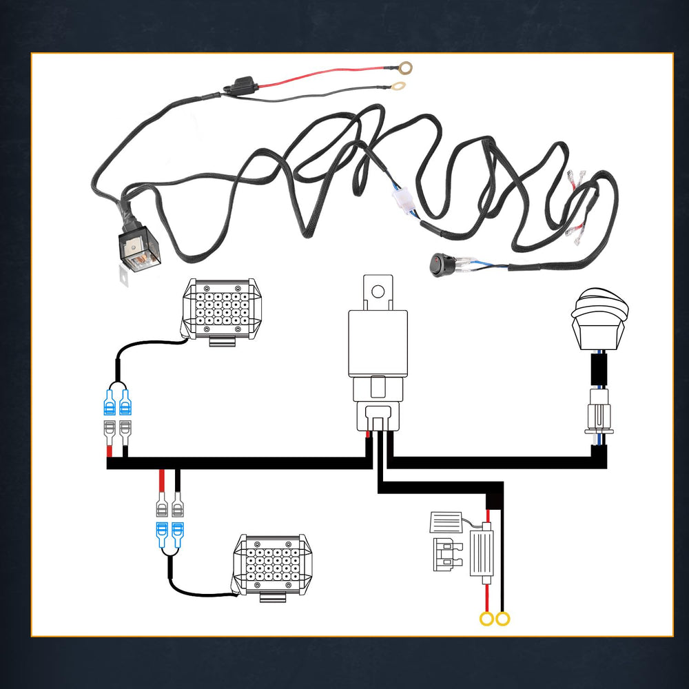 NR NIRIDER wiring harness installed under a truck hood for clean, professional wiring