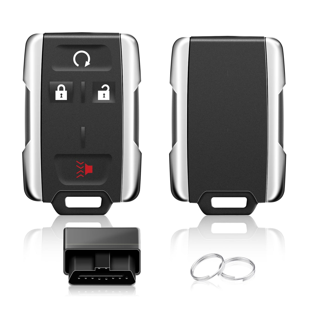 Nrgedzam front view key fob showing correct GMC Silverado layout and easy replacement