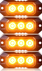 Nrgedzam front view of amber strobe kit showing compact design and high visibility