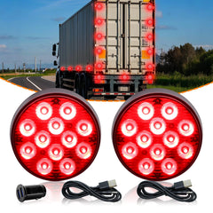 Nrgedzam front view of red beacon showing compact design and bright warning visibility