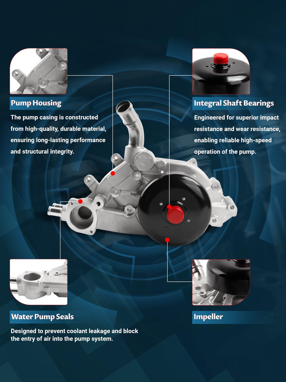 Ntoauto pump installed in engine bay demonstrating direct-fit replacement and clearance