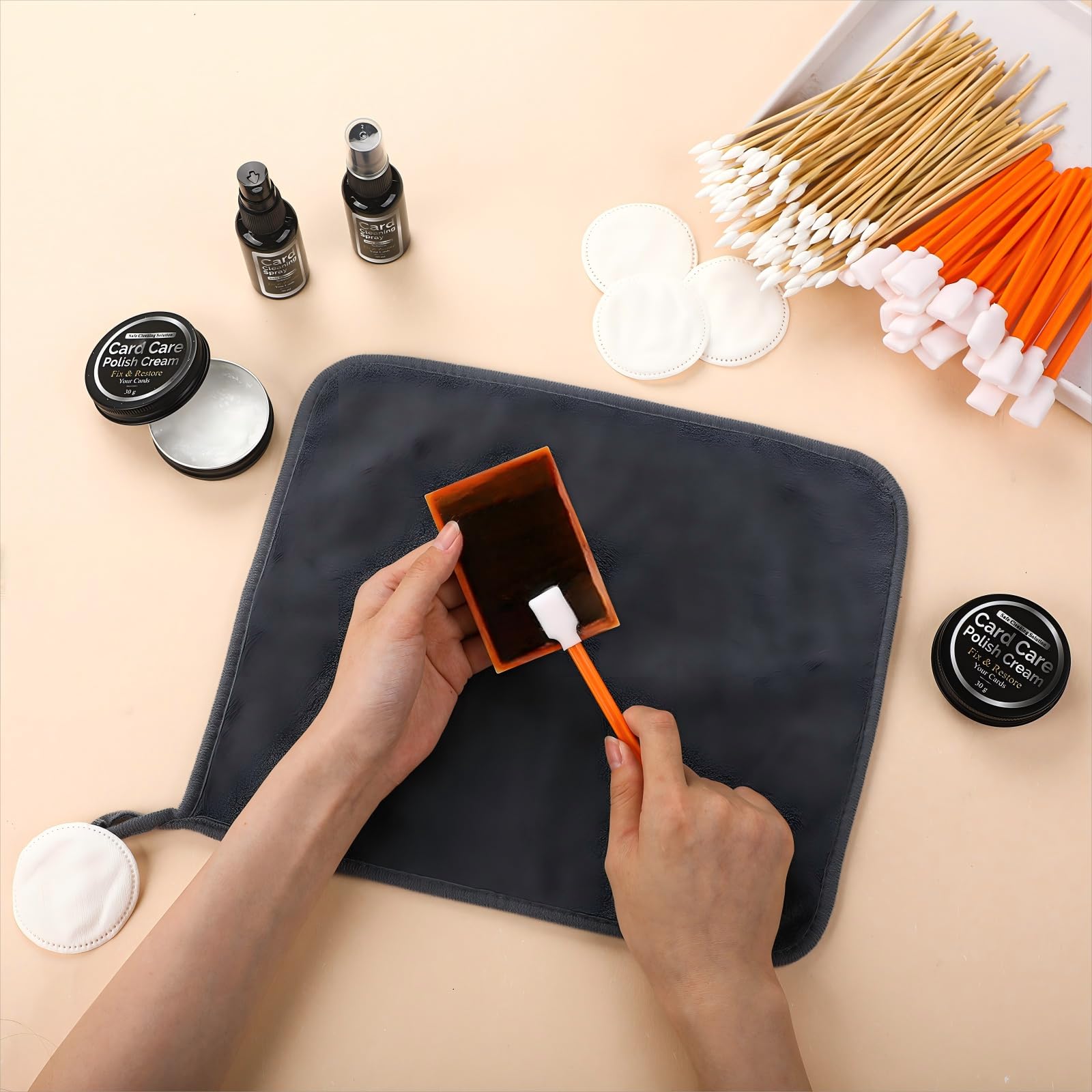 Nuanchu in-use cleaning card demonstrating improved card appearance