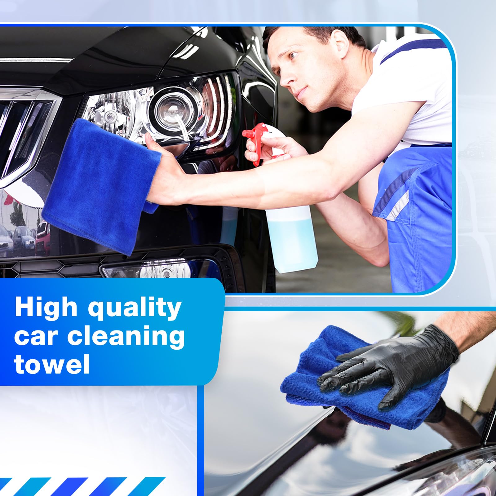 Nuenen towel in hand scale comparison illustrating 16 inch size and easy handling