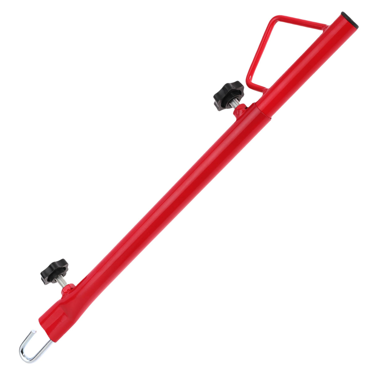 NuFlySic front view of red holding rod showing stable support benefit