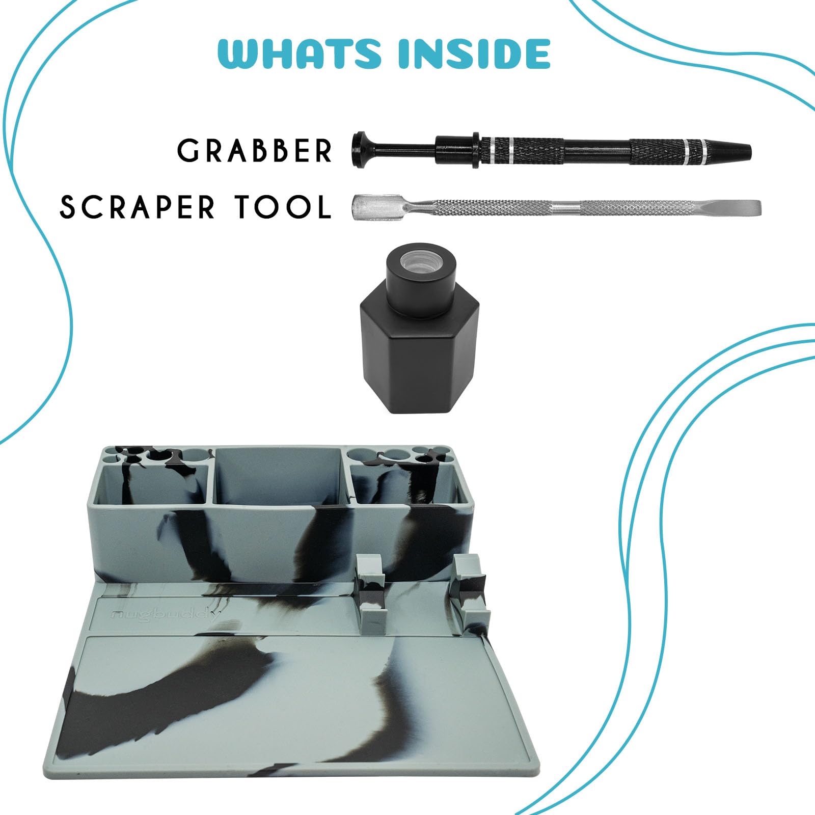 nugbuddy scale comparison with common tools showing compact footprint benefit