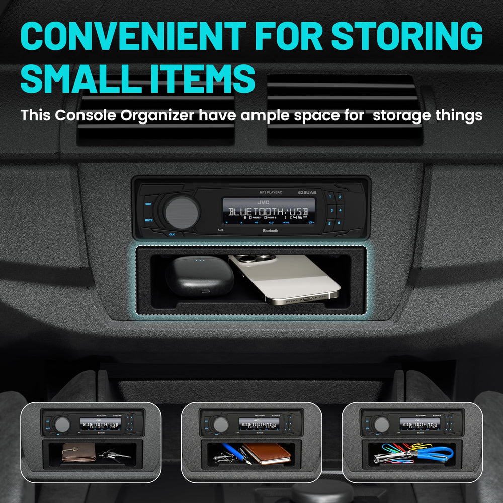 NuIth containing phone keys and cards demonstrating organization