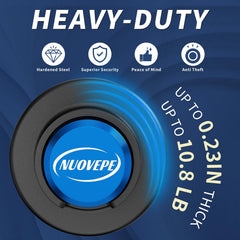 NUOVEPE sealed brass core detail showing anti-pick and weatherproof benefits