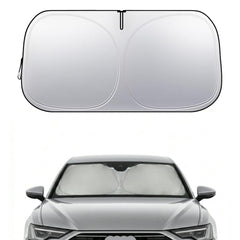Nwgl front view sunshade installed on Audi windshield reduces interior heat