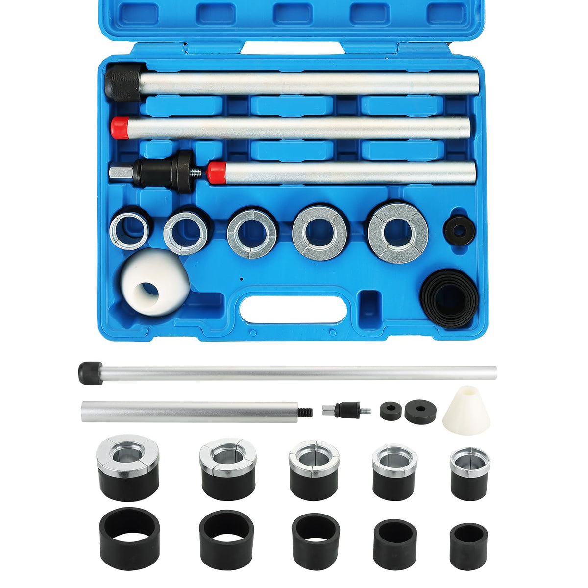 NYXOVA front-packed kit showing all components and case for fast setup