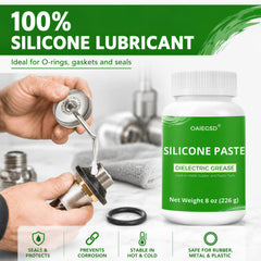 OAIEGSD open jar showing smooth silicone paste texture for precise application